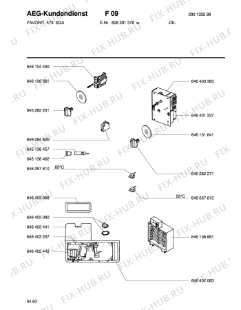 Схема №1 FAV 473W  DK с изображением Мини-ручка для посудомоечной машины Aeg 8996452822712